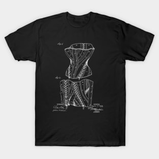 Corset Vintage Patent Drawing T-Shirt